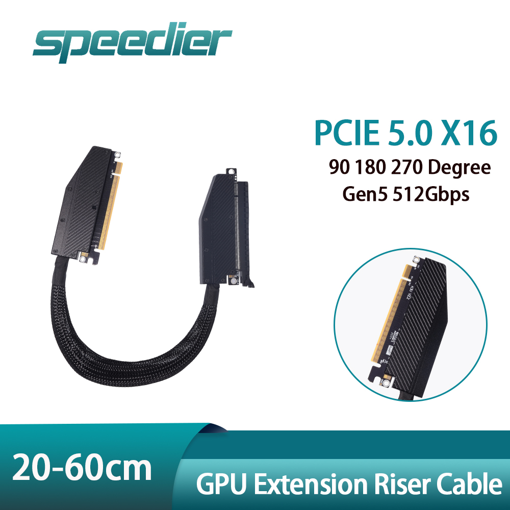 Pcie 5.0 Gpu Riser Cable - PCIE 5.0 X16 GPU延長ライザーケーブル 90 180
